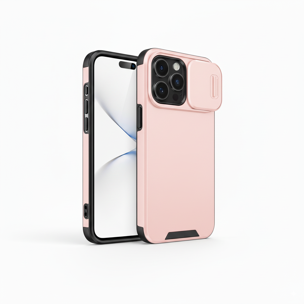 Shockproof Slide Camera Case with Lens Protector – For iPhone 12 to 15 Pro & Pro Max